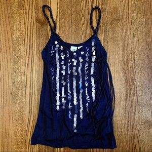 Armani Exchange Long Sweater Knit Tank w/ Sequins. Perfect for MIDNIGHTS era!